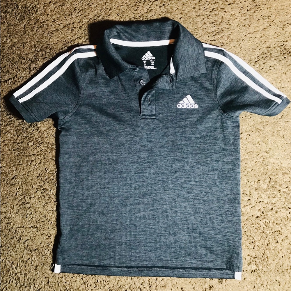 Adidas Boys Black Polo-style Shirt